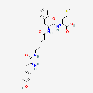molecular formula C28H38N4O6S B14431521 Tyrosyl-5-aminovalerylphenylalanylmethionine CAS No. 82518-82-9