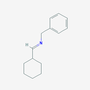 molecular formula C14H19N B14431529 Benzenemethanamine, N-(cyclohexylmethylene)- CAS No. 79841-85-3