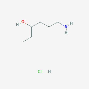 molecular formula C6H16ClNO B1443153 6-Aminohexan-3-ol hydrochloride CAS No. 1354952-86-5