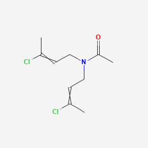 molecular formula C10H15Cl2NO B14431534 N,N-Bis(3-chlorobut-2-en-1-yl)acetamide CAS No. 79437-19-7