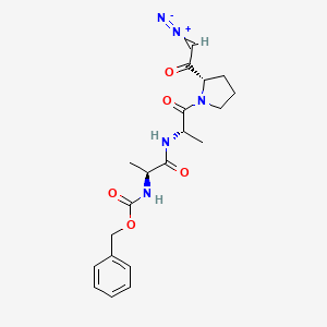 molecular formula C20H25N5O5 B14431573 Benzyloxycarbonylalanyl-alanyl-proline diazomethyl ketone CAS No. 77180-12-2