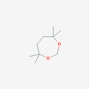 molecular formula C9H18O2 B14431581 4,4,7,7-Tetramethyl-1,3-dioxepane CAS No. 77661-71-3