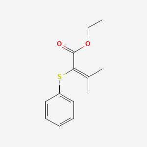 molecular formula C13H16O2S B14431587 Ethyl 3-methyl-2-(phenylsulfanyl)but-2-enoate CAS No. 80539-02-2
