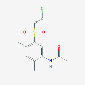 molecular formula C12H14ClNO3S B14431643 N-[5-(2-Chloroethenesulfonyl)-2,4-dimethylphenyl]acetamide CAS No. 82314-86-1
