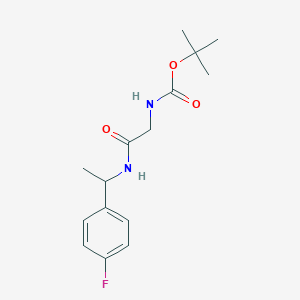 molecular formula C15H21FN2O3 B1443165 tert-butyl N-({[1-(4-fluorophenyl)ethyl]carbamoyl}methyl)carbamate CAS No. 1334146-59-6