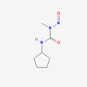 molecular formula C7H13N3O2 B14431658 1-Cyclopentyl-3-methyl-3-nitrosourea CAS No. 80413-74-7