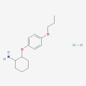 molecular formula C15H24ClNO2 B1443168 2-(4-Propoxyphenoxy)cyclohexan-1-amine hydrochloride CAS No. 1315368-62-7