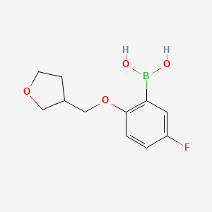 [5-Fluoro-2-(oxolan-3-ylmethoxy)phenyl]boronic acid