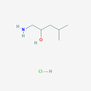molecular formula C6H16ClNO B1443171 1-Amino-4-methylpentan-2-ol hydrochloride CAS No. 1334149-36-8