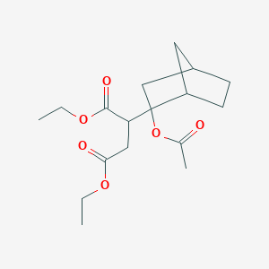 molecular formula C17H26O6 B14431729 Diethyl 2-[2-(acetyloxy)bicyclo[2.2.1]heptan-2-yl]butanedioate CAS No. 80484-31-7