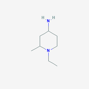 molecular formula C8H18N2 B1443175 1-Ethyl-2-methylpiperidin-4-amine CAS No. 92351-62-7