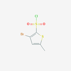 molecular formula C5H4BrClO2S2 B1443176 3-Bromo-5-methylthiophene-2-sulfonyl chloride CAS No. 319002-81-8