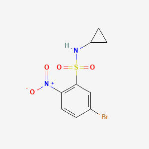 molecular formula C9H9BrN2O4S B1443179 5-bromo-N-cyclopropyl-2-nitrobenzene-1-sulfonamide CAS No. 1178475-48-3