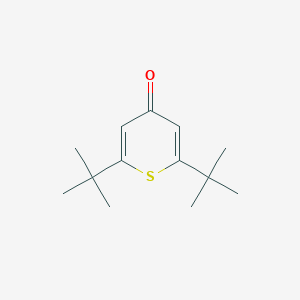 molecular formula C13H20OS B14431801 4H-Thiopyran-4-one, 2,6-bis(1,1-dimethylethyl)- CAS No. 76874-66-3