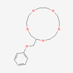 molecular formula C17H26O6 B14431897 2-(Phenoxymethyl)-1,4,7,10,13-pentaoxacyclopentadecane CAS No. 75507-16-3