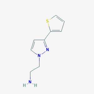 2-(3-(thiophen-2-yl)-1H-pyrazol-1-yl)ethan-1-amine