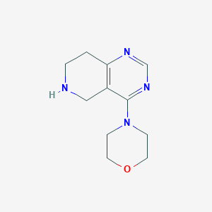 molecular formula C11H16N4O B1443193 4-{5H,6H,7H,8H-吡啶[4,3-d]嘧啶-4-基}吗啉 CAS No. 1258650-17-7