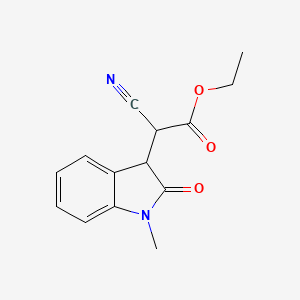 ethyl 2-cyano-2-(1-methyl-2-oxo-2,3-dihydro-1H-indol-3-yl)acetate