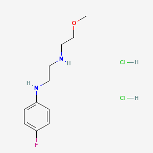 molecular formula C11H19Cl2FN2O B1443203 {2-[(4-Fluorophenyl)amino]ethyl}(2-methoxyethyl)amine dihydrochloride CAS No. 1269152-21-7