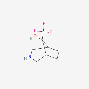 molecular formula C8H12F3NO B1443204 8-Hydroxy-8-(trifluoromethyl)-3-azabicyclo[3.2.1]octane CAS No. 1251923-31-5