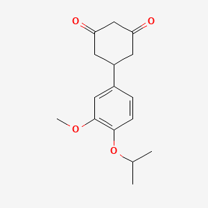 molecular formula C16H20O4 B1443210 5-(4-Isopropoxy-3-methoxyphenyl)cyclohexane-1,3-dione CAS No. 1255147-58-0