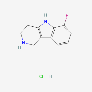 molecular formula C11H12ClFN2 B1443212 6-fluoro-1H,2H,3H,4H,5H-pyrido[4,3-b]indole hydrochloride CAS No. 1258639-83-6