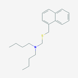 molecular formula C20H29NS B14432151 N-Butyl-N-({[(naphthalen-1-yl)methyl]sulfanyl}methyl)butan-1-amine CAS No. 80985-07-5