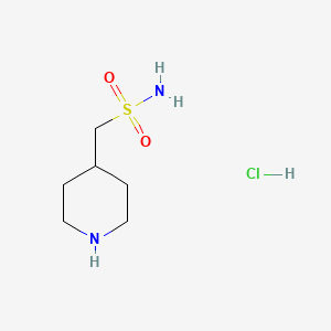 molecular formula C6H15ClN2O2S B1443219 Piperidin-4-ylmethanesulfonamide hydrochloride CAS No. 1251925-40-2