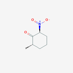 molecular formula C7H11NO3 B14432195 (2S,6S)-2-Methyl-6-nitrocyclohexan-1-one CAS No. 80594-88-3