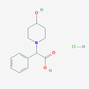 2-(4-Hydroxypiperidin-1-yl)-2-phenylacetic acid hydrochloride