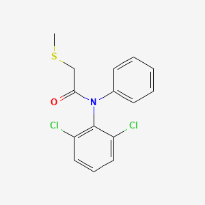 molecular formula C15H13Cl2NOS B14432200 N-(2,6-Dichlorophenyl)-2-(methylsulfanyl)-N-phenylacetamide CAS No. 83281-93-0