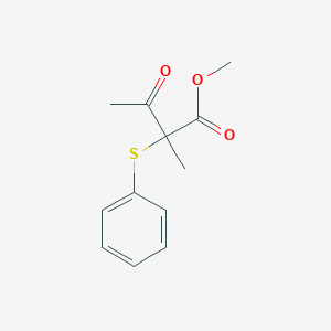 molecular formula C12H14O3S B14432206 Methyl 2-methyl-3-oxo-2-(phenylsulfanyl)butanoate CAS No. 82111-72-6