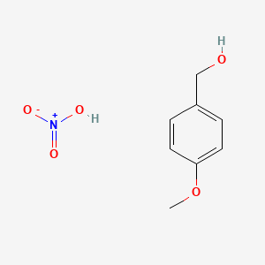 molecular formula C8H11NO5 B14432220 Nitric acid--(4-methoxyphenyl)methanol (1/1) CAS No. 79929-17-2