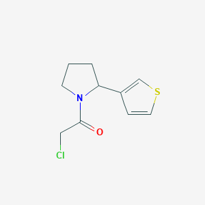 molecular formula C10H12ClNOS B1443225 2-Chloro-1-[2-(thiophen-3-yl)pyrrolidin-1-yl]ethan-1-one CAS No. 1179119-21-1