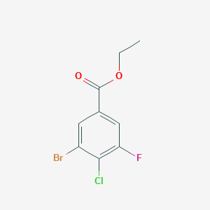 molecular formula C9H7BrClFO2 B1443227 Ethyl 3-Bromo-4-chloro-5-fluorobenzoate CAS No. 1160574-71-9