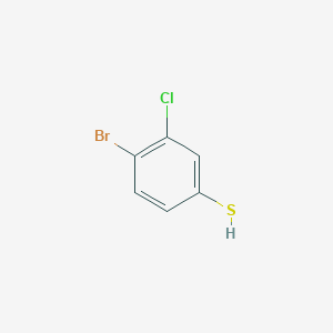 molecular formula C6H4BrClS B1443229 4-溴-3-氯苯硫酚 CAS No. 853308-08-4