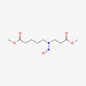 molecular formula C10H18N2O5 B14432328 Methyl 5-(2-methoxycarbonylethylnitrosamino)pentanoate CAS No. 79448-17-2