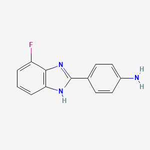 molecular formula C13H10FN3 B1443235 4-(4-fluoro-1H-1,3-benzodiazol-2-yl)aniline CAS No. 1184562-80-8