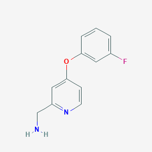 molecular formula C12H11FN2O B1443238 [4-(3-Fluorophenoxy)pyridin-2-yl]methanamine CAS No. 1250151-58-6