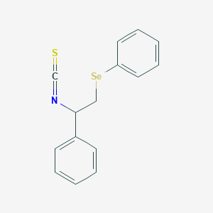 molecular formula C15H13NSSe B14432380 Benzene, [(2-isothiocyanato-2-phenylethyl)seleno]- CAS No. 78386-96-6