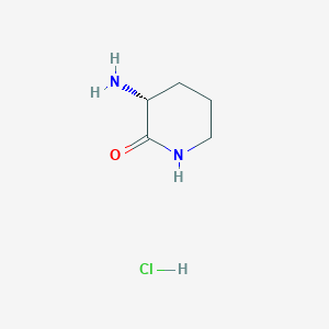 molecular formula C5H11ClN2O B1443240 (R)-3-Aminopiperidin-2-one hydrochloride CAS No. 406216-02-2