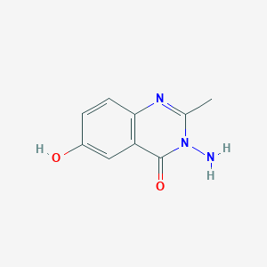 molecular formula C9H9N3O2 B1443244 3-氨基-6-羟基-2-甲基喹唑啉-4(3H)-酮 CAS No. 1256246-92-0