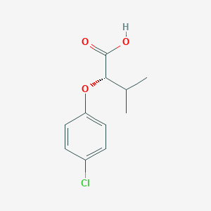molecular formula C11H13ClO3 B14432445 (2S)-2-(4-Chlorophenoxy)-3-methylbutanoic acid CAS No. 76083-56-2