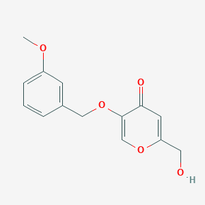 molecular formula C14H14O5 B1443245 2-(羟甲基)-5-[(3-甲氧基苄基)氧基]-4H-吡喃-4-酮 CAS No. 1283108-54-2