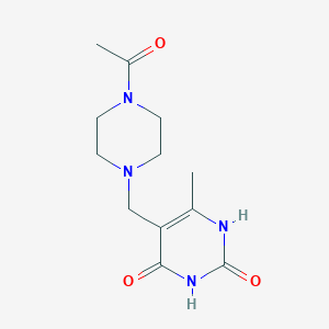 molecular formula C12H18N4O3 B1443246 5-[(4-acetylpiperazin-1-yl)methyl]-6-methylpyrimidine-2,4(1H,3H)-dione CAS No. 1283108-25-7