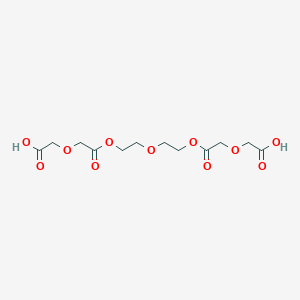 molecular formula C12H18O11 B14432489 5,13-Dioxo-3,6,9,12,15-pentaoxaheptadecane-1,17-dioic acid CAS No. 77022-98-1