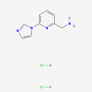 molecular formula C9H12Cl2N4 B1443254 [6-(1H-Imidazol-1-yl)pyridin-2-yl]methylamine dihydrochloride CAS No. 1215840-38-2