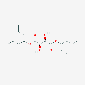molecular formula C18H34O6 B14432545 diheptan-4-yl (2R,3R)-2,3-dihydroxybutanedioate CAS No. 82064-38-8