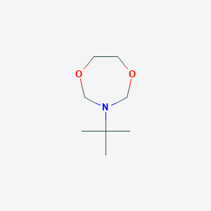 molecular formula C8H17NO2 B14432563 3-Tert-butyl-1,5,3-dioxazepane CAS No. 75872-61-6