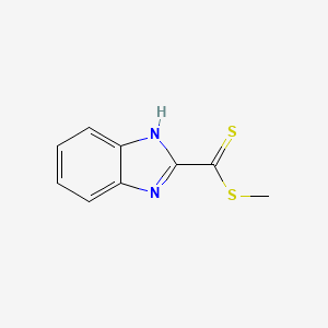 molecular formula C9H8N2S2 B14432574 Methyl 1H-benzimidazole-2-carbodithioate CAS No. 77456-61-2